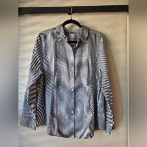 Chico's Blue and White Striped Blouse